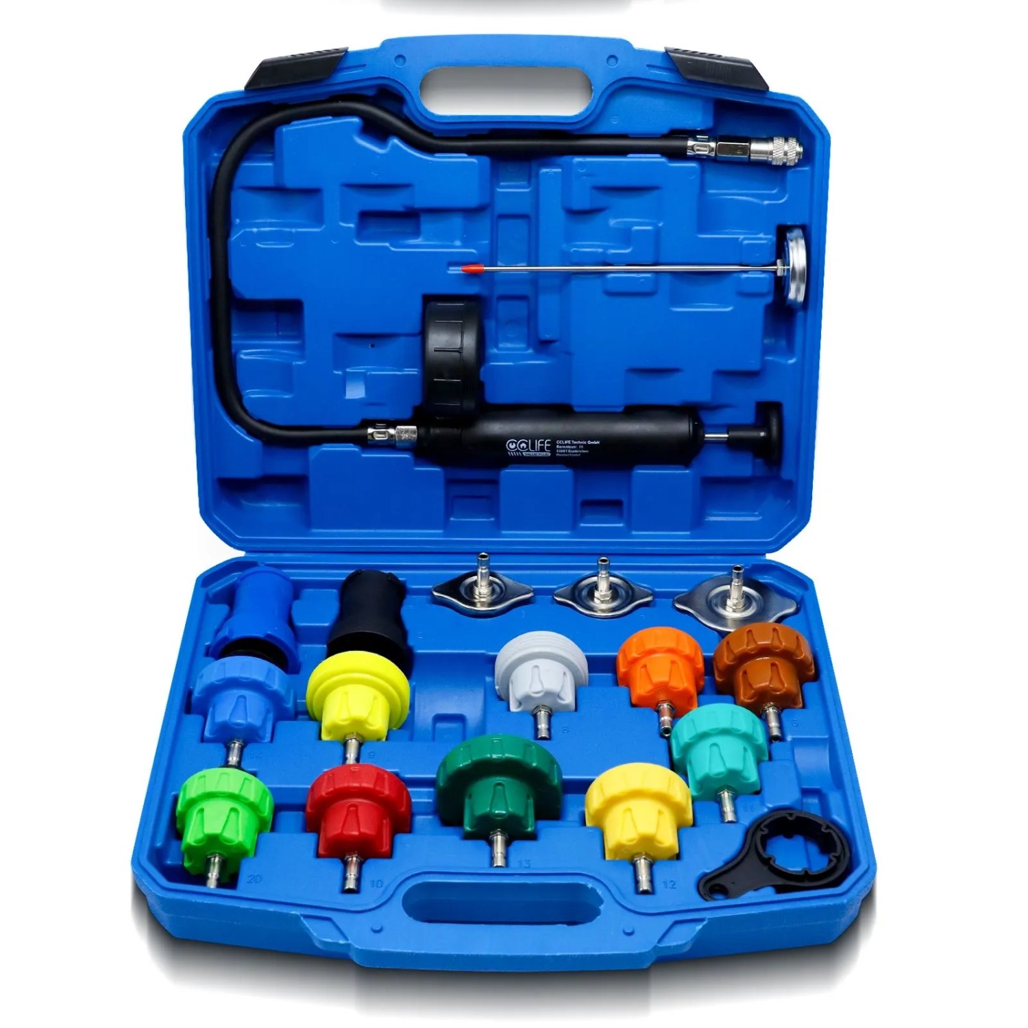 CCLIFE 18tlg Kühlsystem Abdrückgerät Tester Befüllgerät Kühler Lecksucher günstig online kaufen