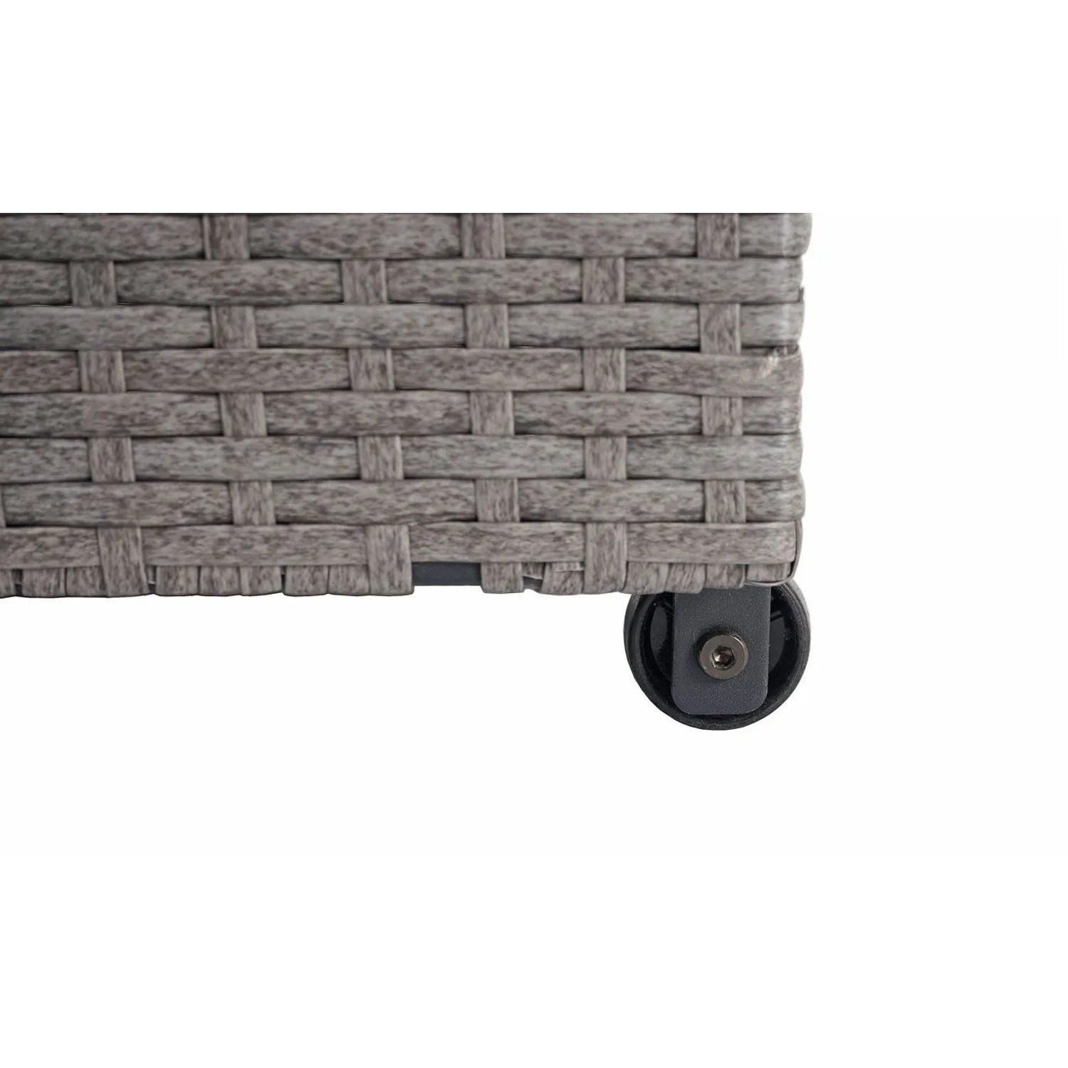 Proregal Poly-Rattan Kissenbox HxBxT 80x160x94cm Premium Grau 320L Gartentruhe Auflagenbox Truhe_8