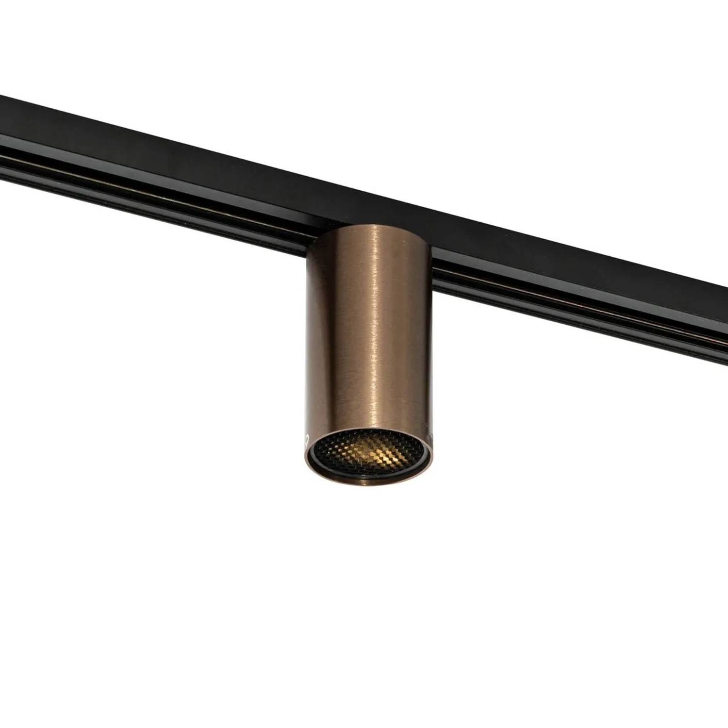 QAZQA Moderner Dunkelbronze-Strahler für 1-Phasen-Schienen-System GU10 35mm Iconic Ruby Honey
