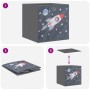 vidaXL Faltboxen 4 Stk Grau 32x32x32 cm Vlies 4018987_8
