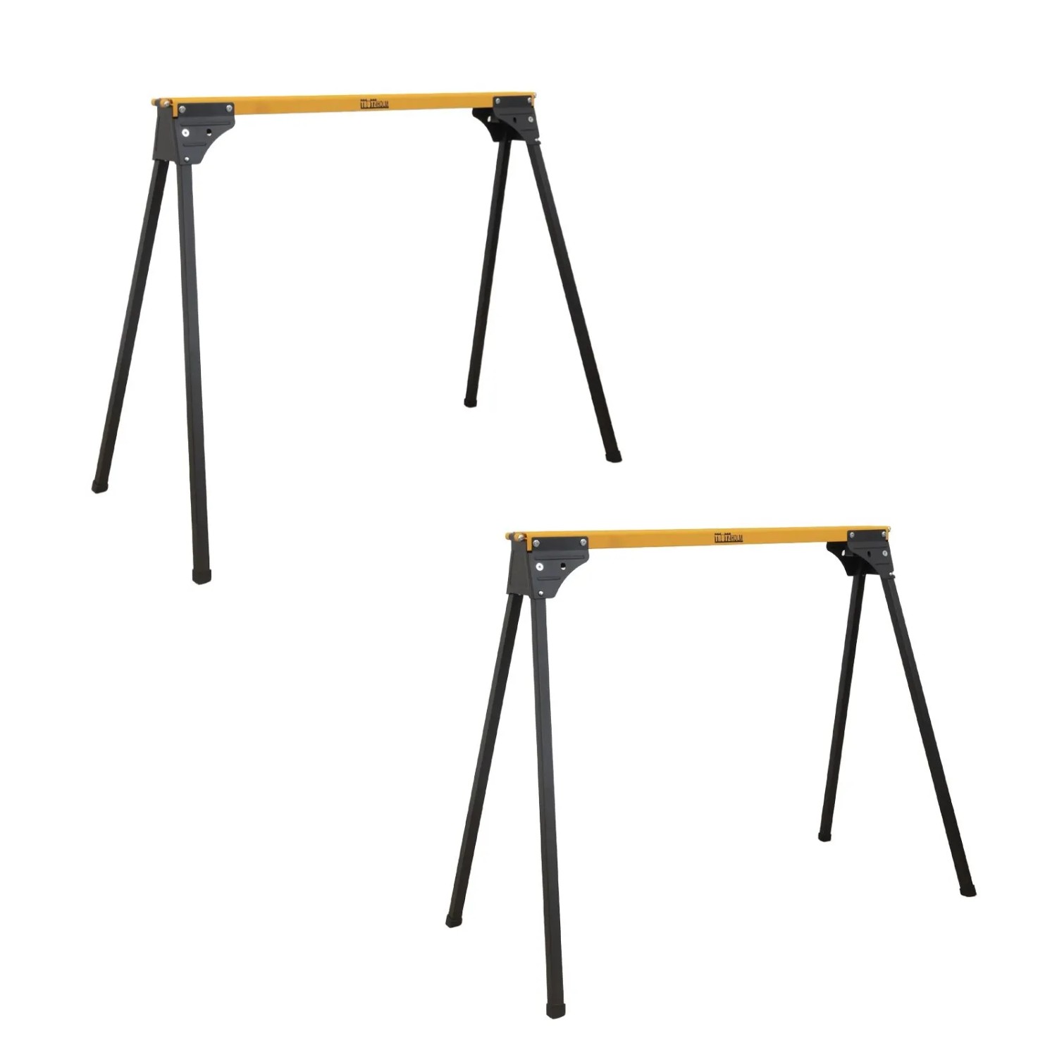 TRUTZHOLM 2x Arbeitsbock Klappbar bis 1000 kg Stahl Pulverbeschichtet Gelb Schwarz