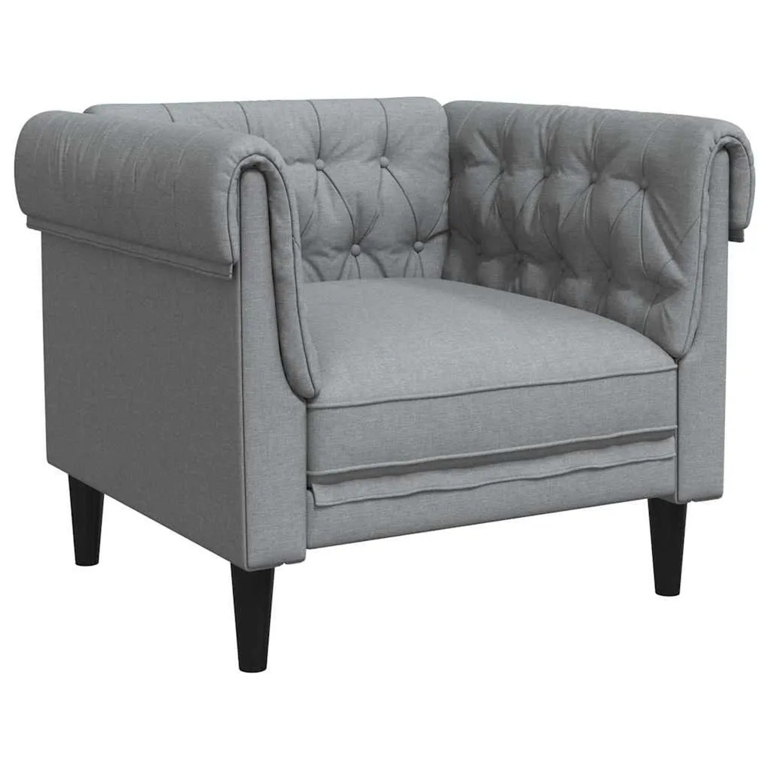 vidaXL Sofa Hellgrau 78,5 x 74,5 x 74,5 cm Polyester 42013004