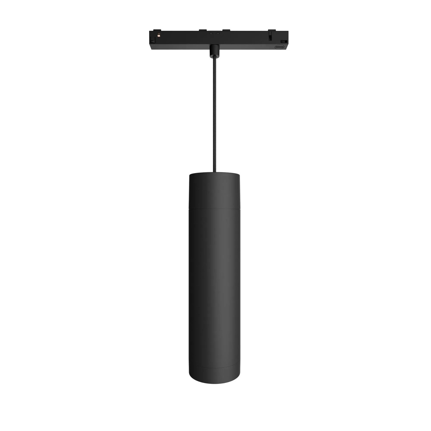 Schwarze Philips Hue LED Pendelleuchte Perifo, Erweiterung für Schienensystem.