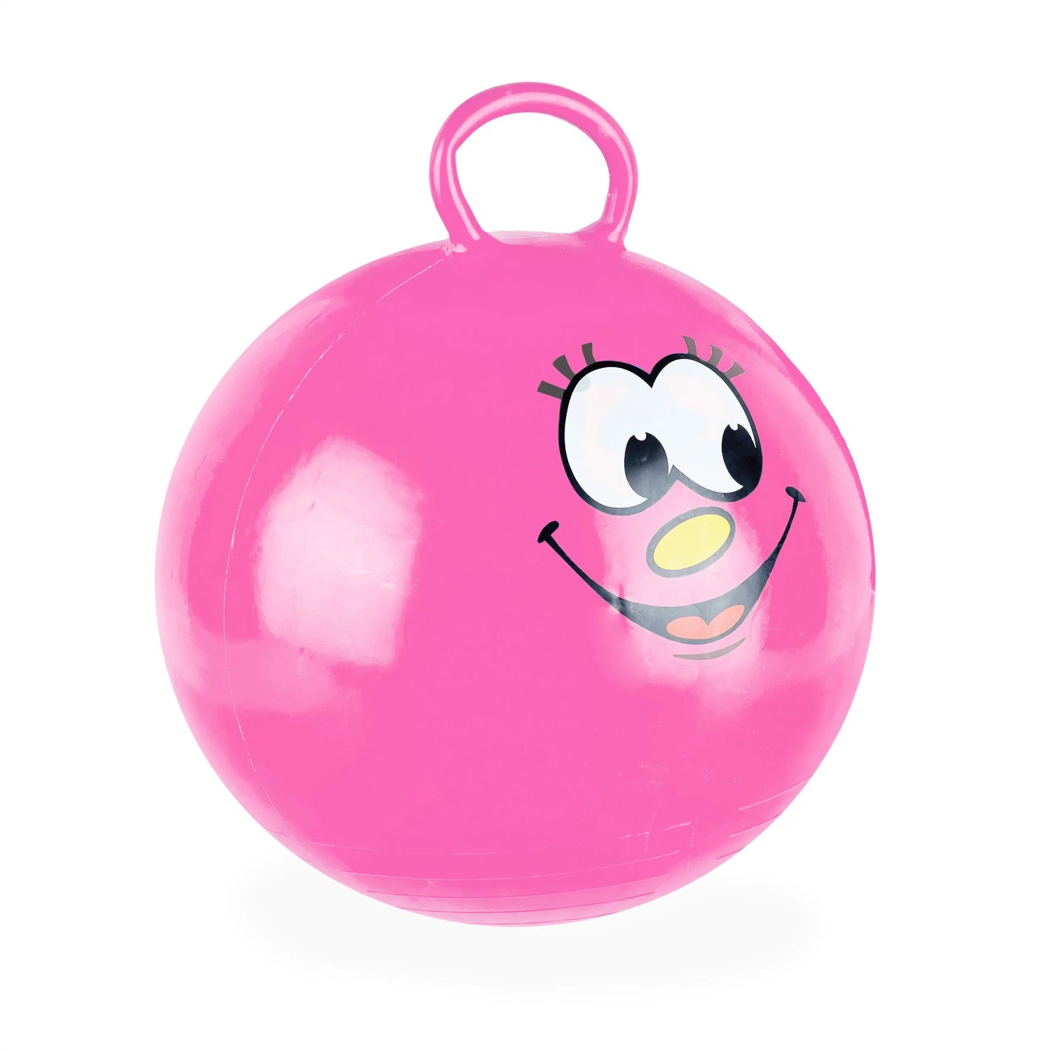 Relaxdays Hüpfball PVC Pink Mit Griff 55 cm x 45 cm 0,4 kg