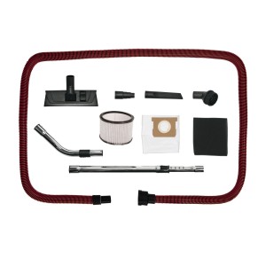 Zubehör für Einhell TE-VC 2025 SACL Nass-Trockensauger: Düsen, Filter, Schlauch und Teleskoprohr.