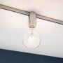 Paulmann URail Spot Ceiling Socket, Chrom, mit E27 Leuchtmittel an Schienensystem.