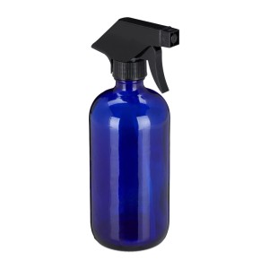 Relaxdays Sprühflasche im 2er Set Glas Blau Verstellbar 22 cm x 7 cm x 10 cm