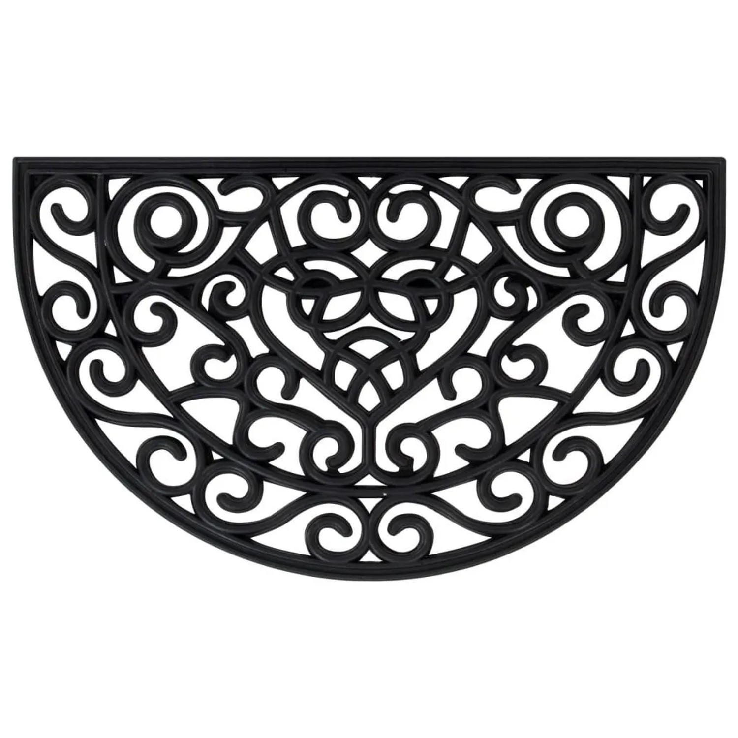 vidaXL Fußmatte Halbrund 45x75 cm Gummi 155661 günstig online kaufen