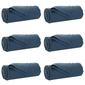 vidaXL Wohndecken 6 Stück Marineblau 200 x 150 cm Fleece 42017062