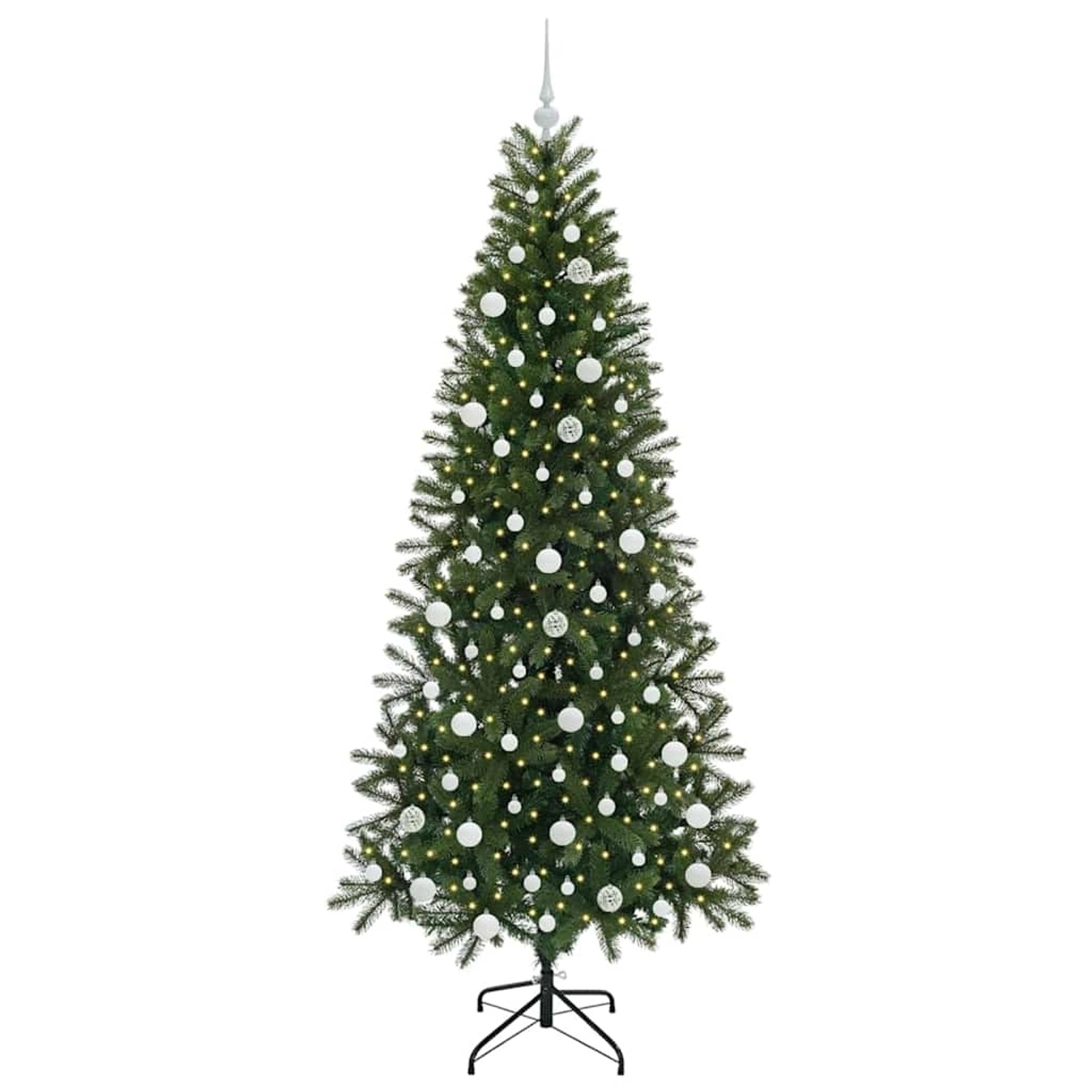 vidaXL Künstlicher Weihnachtsbaum mit 300 LEDs Grün 210 cm PE und PVC 3397370