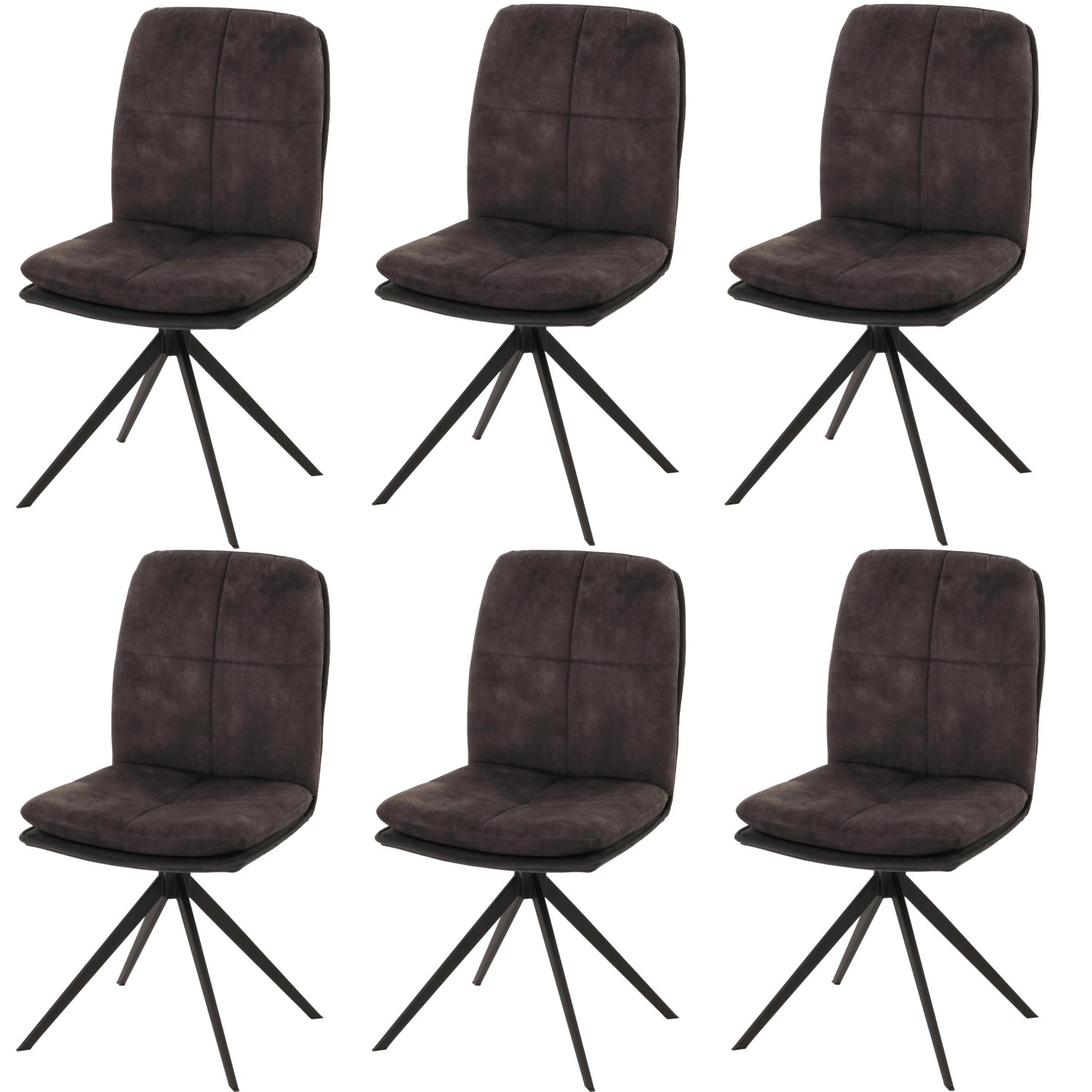 MCW Esszimmerstuhl M68 6er-Set Dunkelgrau günstig online kaufen