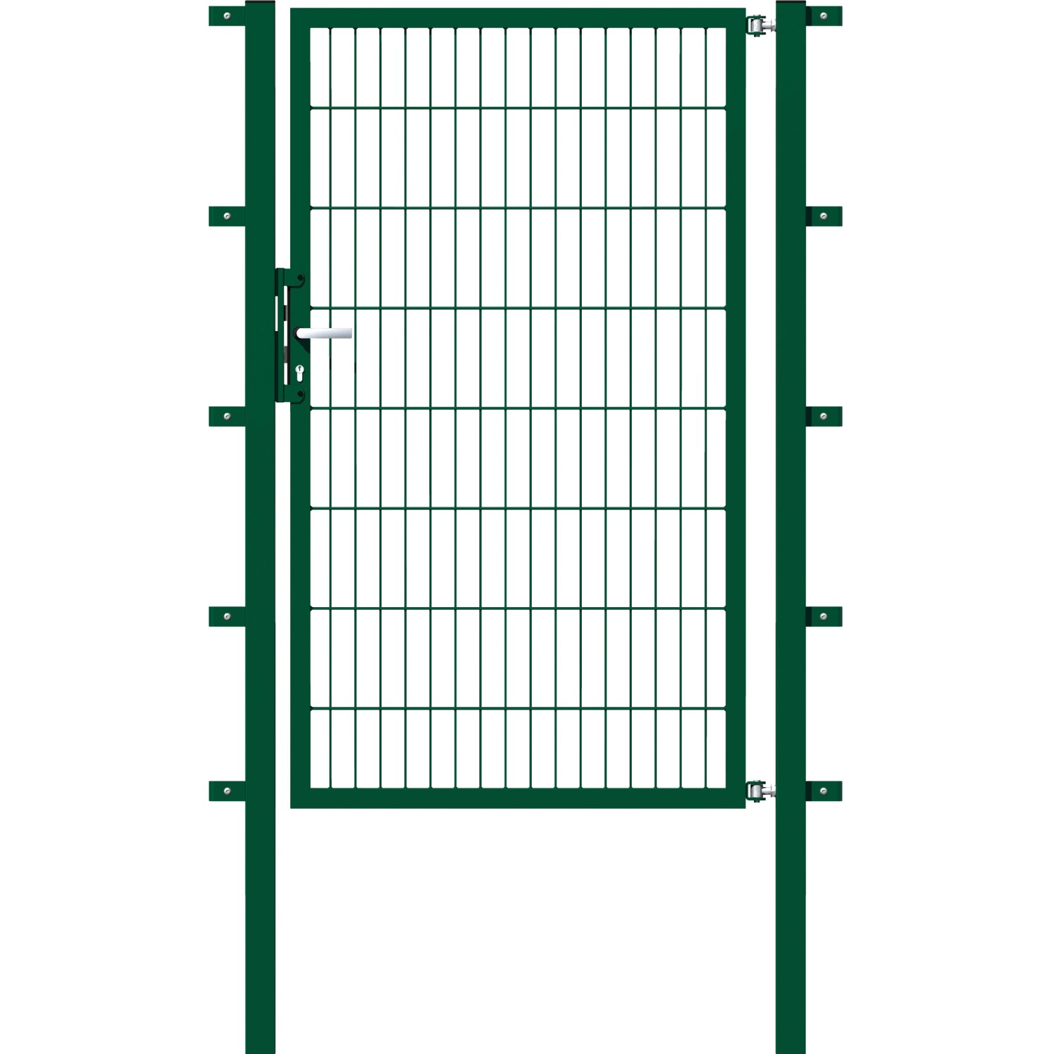 Metallzaun Einzeltor für Doppelstabmatte Grün 200 cm x 100 cm günstig online kaufen