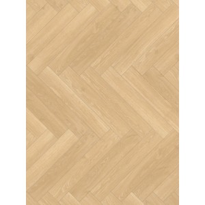Musterstück Parador Laminat Trendtime 3 Eiche Studioline Natur, brauner Laminatboden im Fischgrätmuster.