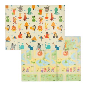 Relaxdays Spielmatte XPE-Schaumstoff Bunt Faltbar Wasserabweisend Abwischbar 200 cm x 150 cm 780 g