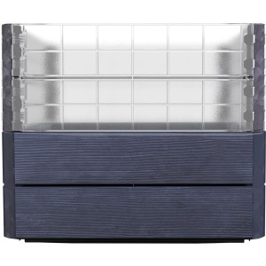 Garantia Hochbeet Ergo Quadro Turbo S 50 Wood mit Wachstumsmodul, Holzoptik, 60x60x50cm