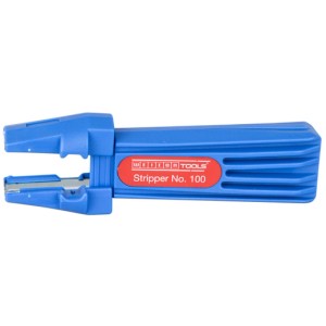 WEICON Stripper No. 100, blau/rote Zange zum Abisolieren von Kabeln.