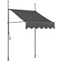 Anthrazit Klemmmarkise 200x300 cm von Garden Pleasure für Terrasse oder Balkon.
