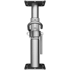 Feuerverzinkte Schake Uni-Stütze, Auszugslänge 450-620 mm, für den Baubereich.