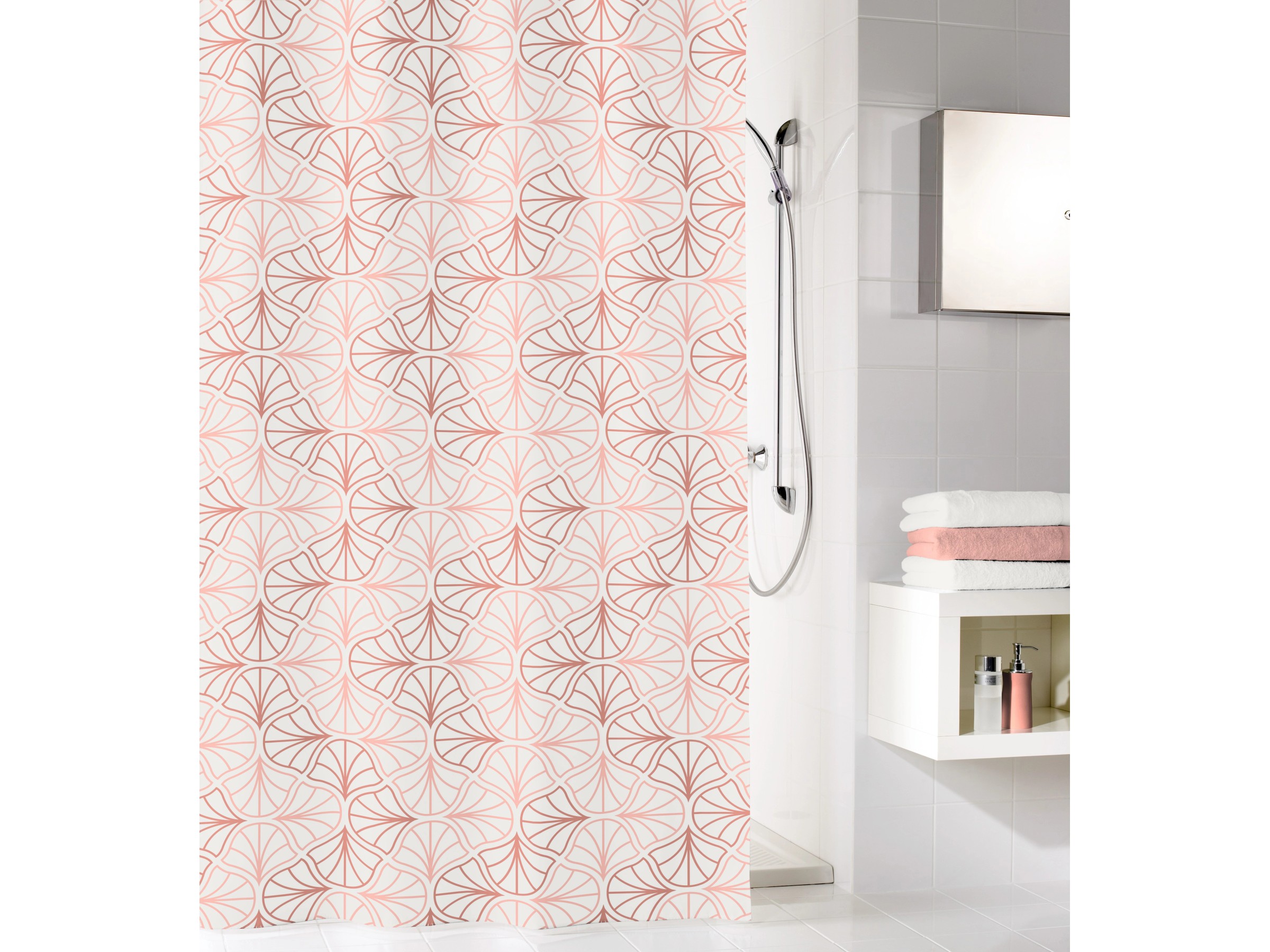 Kleiner Duschvorhang Mit Kirschblüten-Muster – 91,4 X 183 Cm, Wasserabweisend & Mit 7 Haken | Deko Für Schmale Duschen