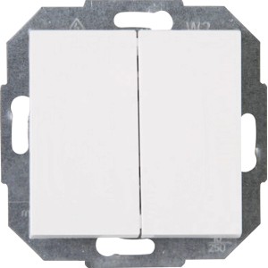 Kopp Doppel-Wechselschalter Athenis, reinweiß, für Schalterprogramme.