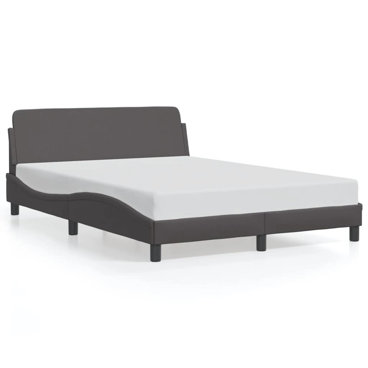 vidaXL Bettgestell Dover Grau 120x200 cm Kunstleder 373161 günstig online kaufen