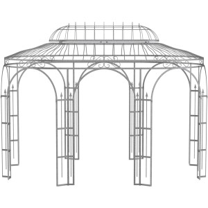 Eleo Pavillon Verona, feuerverzinkt. Metallpavillon im italienischen Stil für Garten und Terrasse.