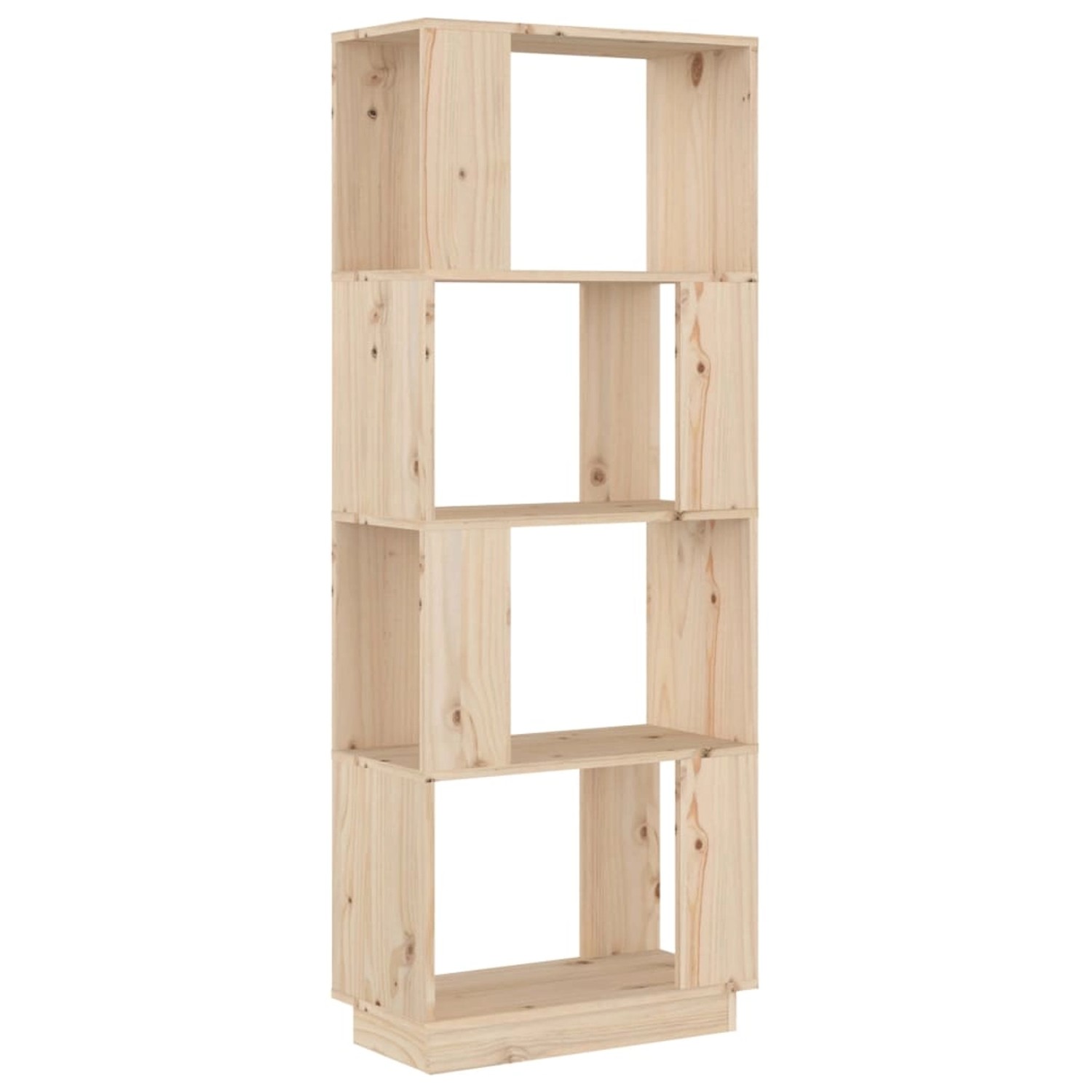 VidaXL Bücherregal/Raumteiler 51x25x132 cm Massivholz Kiefer günstig online kaufen