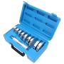 CCLIFE Alu-Druckstücksatz, 10-teilig, für Werkstattpresse, in blauem Koffer. Werkzeug zum Einpressen von Lagern.