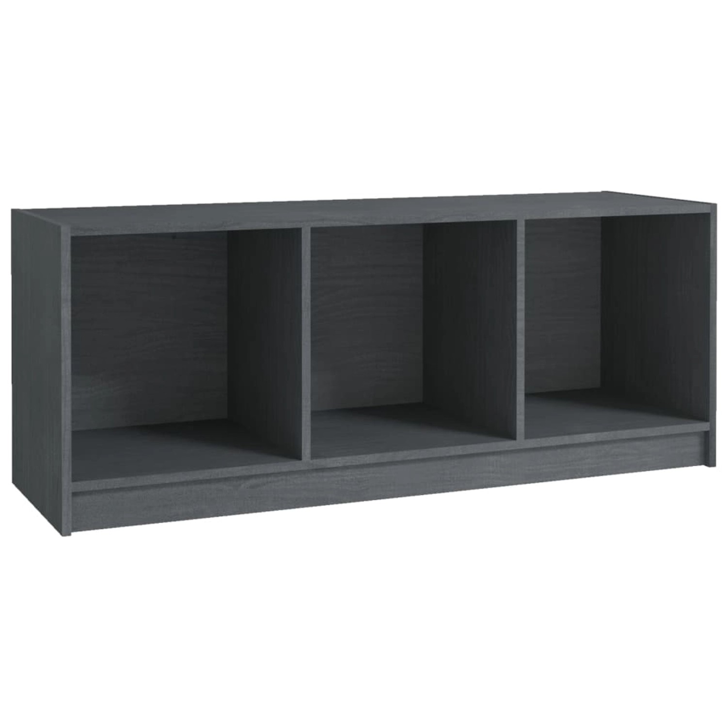 Tv-schrank Grau 104x33x41 Cm Massivholz Kiefer günstig online kaufen