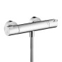 Hansgrohe MyFox Duschthermostat Aufputz, Chrom, mit zwei Drehreglern.