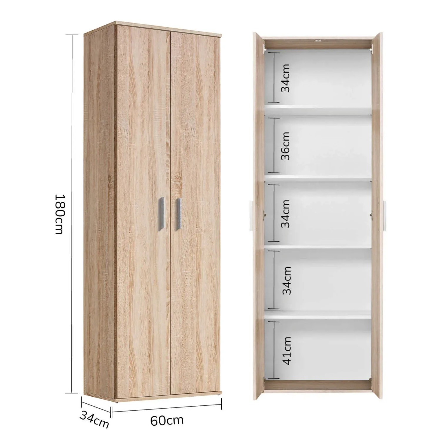 mokebo Büroschrank Braun 60 cm breit 180 cm hoch kaufen bei OBI