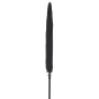 Geschlossener, anthrazitfarbener Doppler Marktschirm (Ø 208 cm) mit Handöffner.