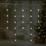 Warmweißer Lichtervorhang mit 40 LEDs in Sternform für Innen und Außen.