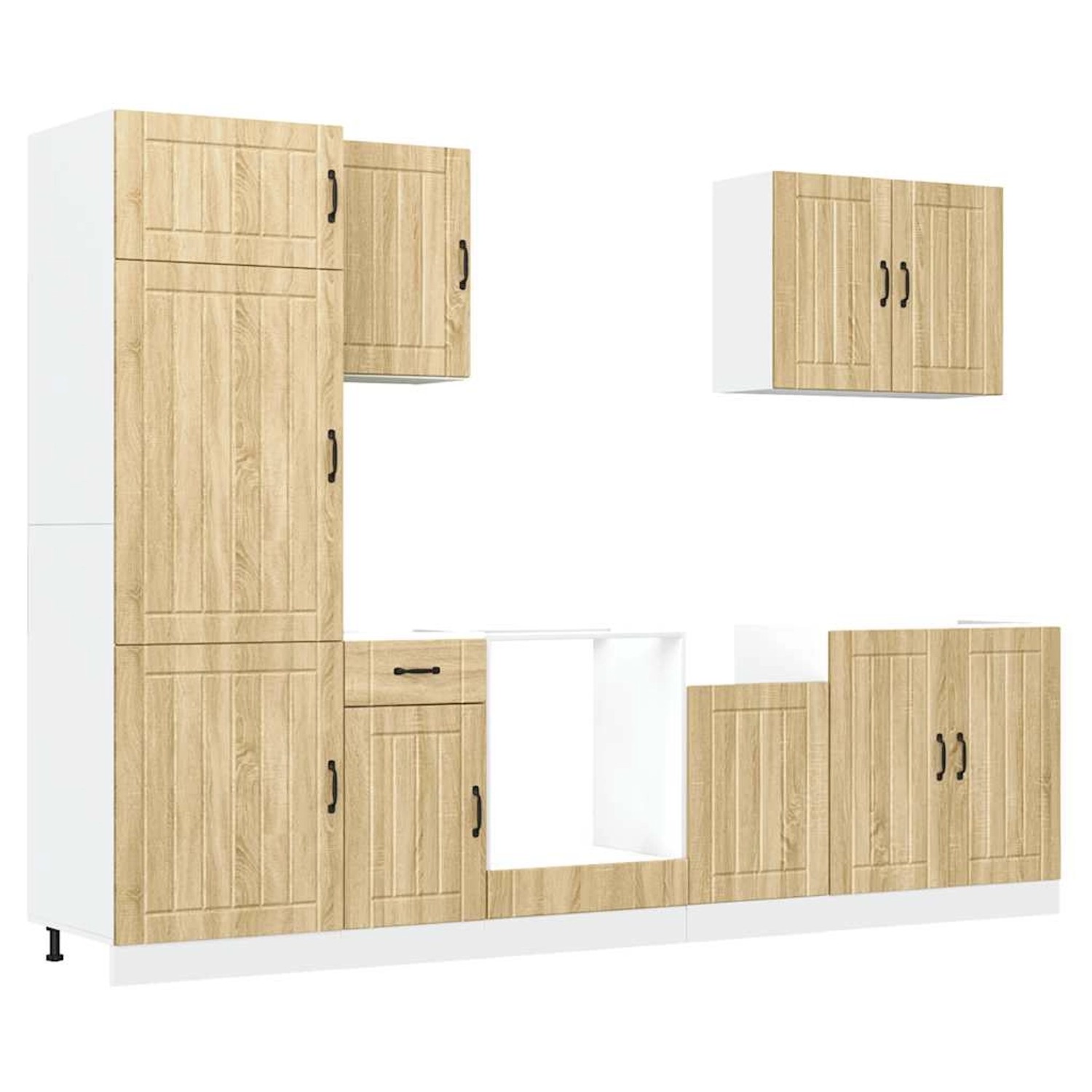 vidaXL 7-Tlg Küchenschrank-Set Lucca Sonoma-Eiche Holzwerkstoff 3314774 günstig online kaufen