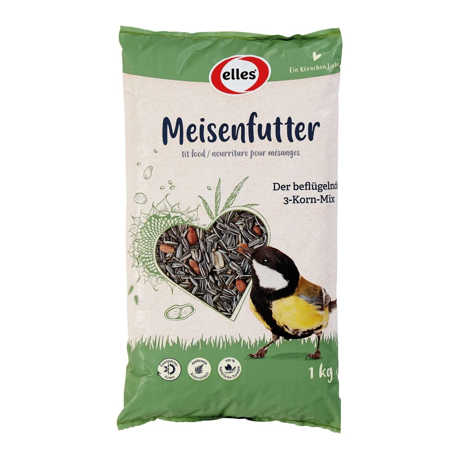 Elles Wildvogel-Meisenfutter 3-Korn-Mix 1 kg