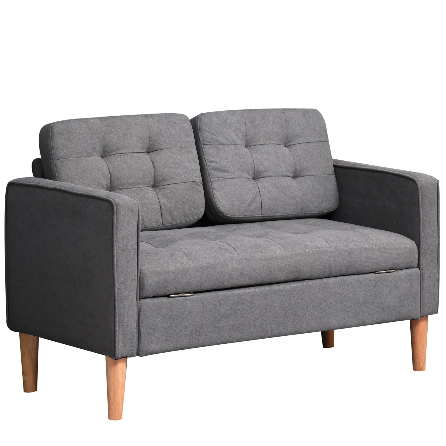 HOMCOM 2 Sitzer Sofa mit Stauraum 117x 62 x 78 cm