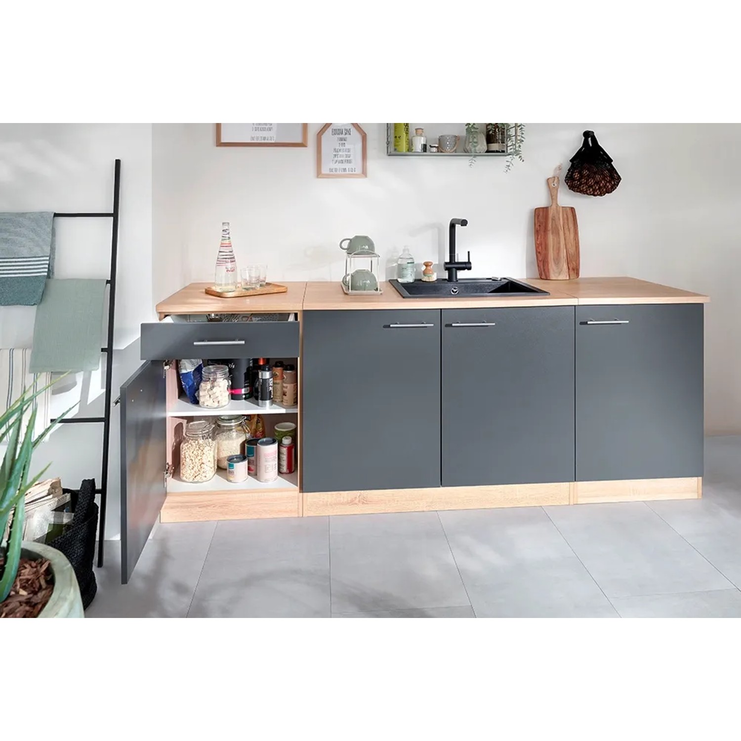 Respekta Küchenunterschrank Merle 50 cm Grau kaufen bei OBI