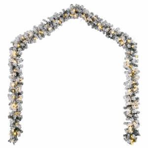 vidaXL Weihnachtsgirlande mit LED-Leuchten Grün 20 m PVC 4019671