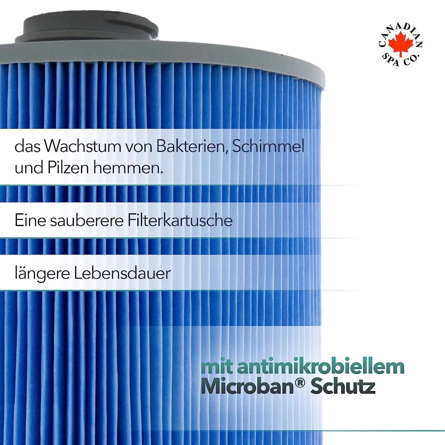 Canadian Spa Filter-Set, 4 Stück für portable Whirlpools mit Microban Schutz.