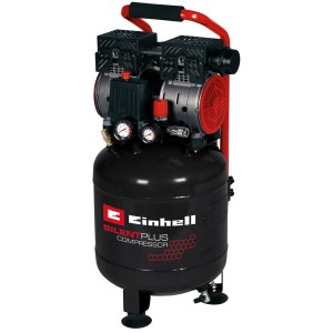 Einhell Kompressor TE-AC 135/24 Silent Plus: Flüsterkompressor mit 24 l Tank und Manometer.