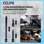 Drei schwarze CCLIFE Verlängerungsstangen (3, 5, 10 Zoll) für Schlagschrauber Nüsse. Ideal für schwer zugängliche Schrauben bei Kfz-Reparaturen.