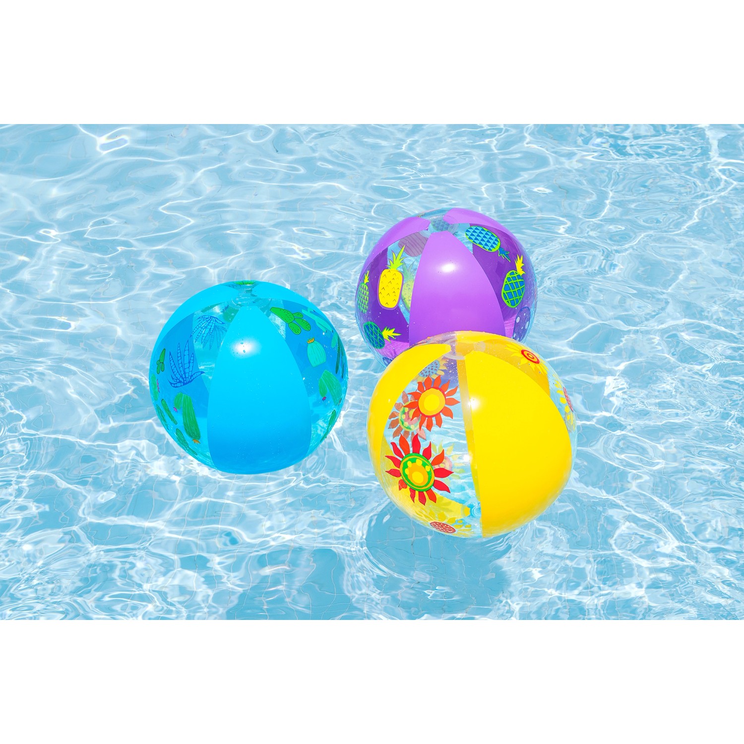 Peiyee Wasserbälle Set - 2 Stück 40cm Bunte Bälle Mit Ballonpumpe