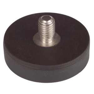 Fix-o-moll Topfmagnet, gummiert, mit Gewindebolzen, 25mm Durchmesser.