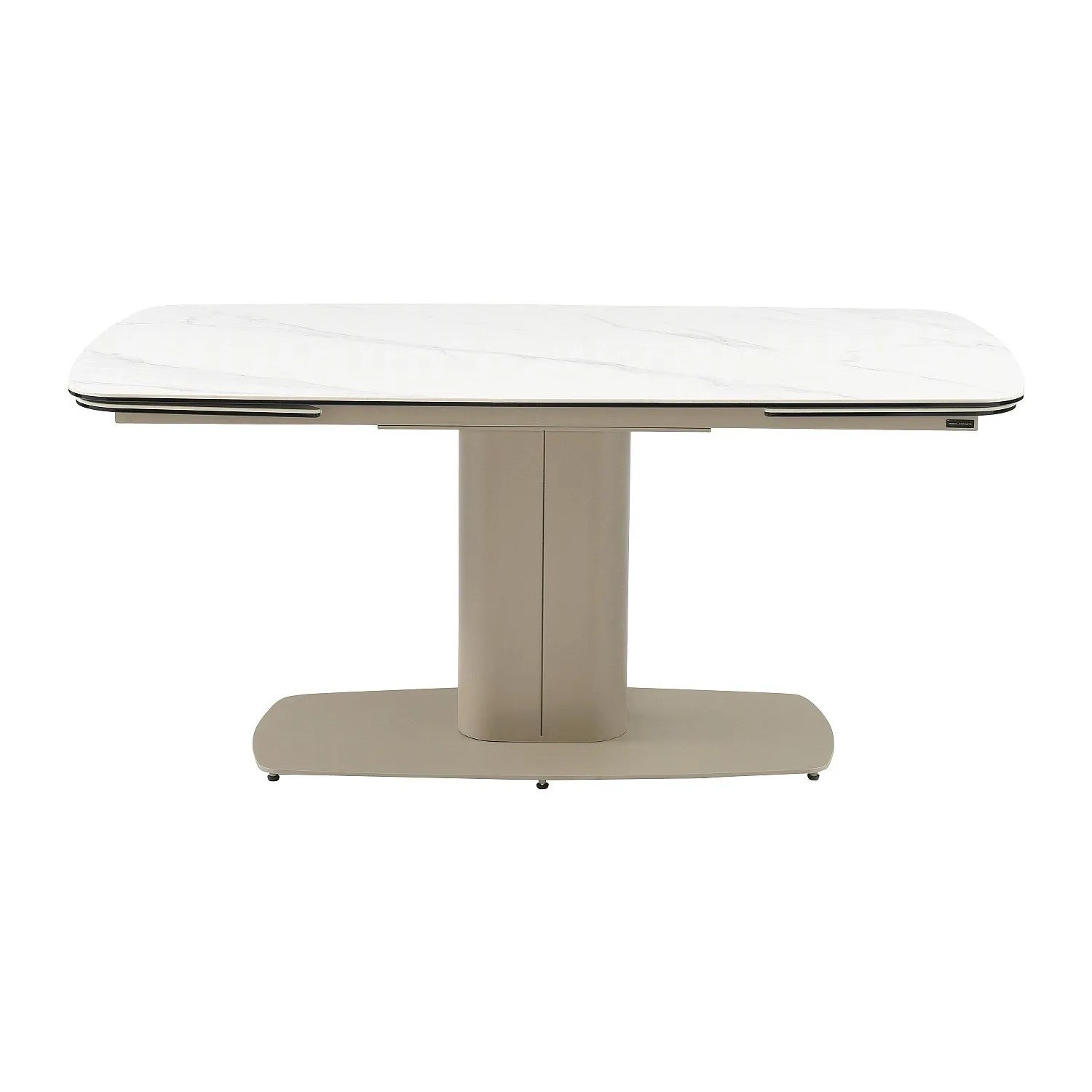 Vente-unique Esstisch Carioula Taupe  Weiß 210 cm  250 cm  170 cm