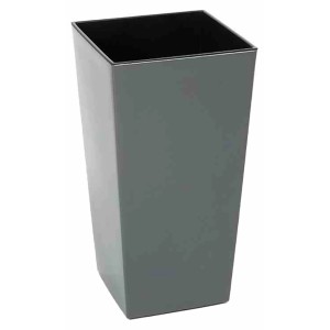 Anthrazitfarbene Siena Garden Pflanzsäule 'Modern Lyon', 40x40x75 cm.