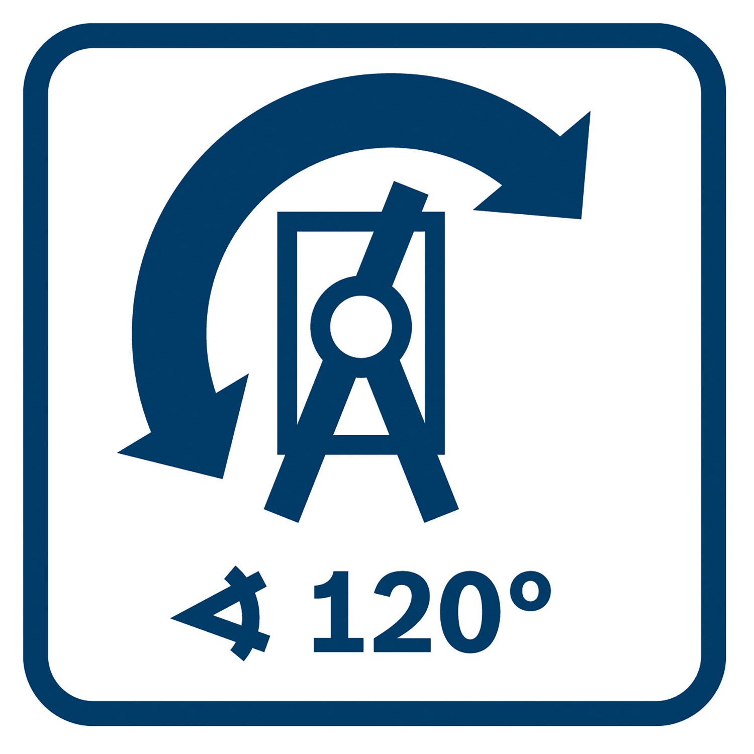 Symbol für 120° drehbare Bosch Akku-Lampe GLI 18V-2200 C Professional