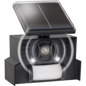 Gardigo Solar Vogelabwehr mit Ultraschall und LED-Blitzlicht zur Taubenabwehr.