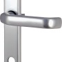 Türgriff-Garnitur in Silber für Aluminium-Haustür