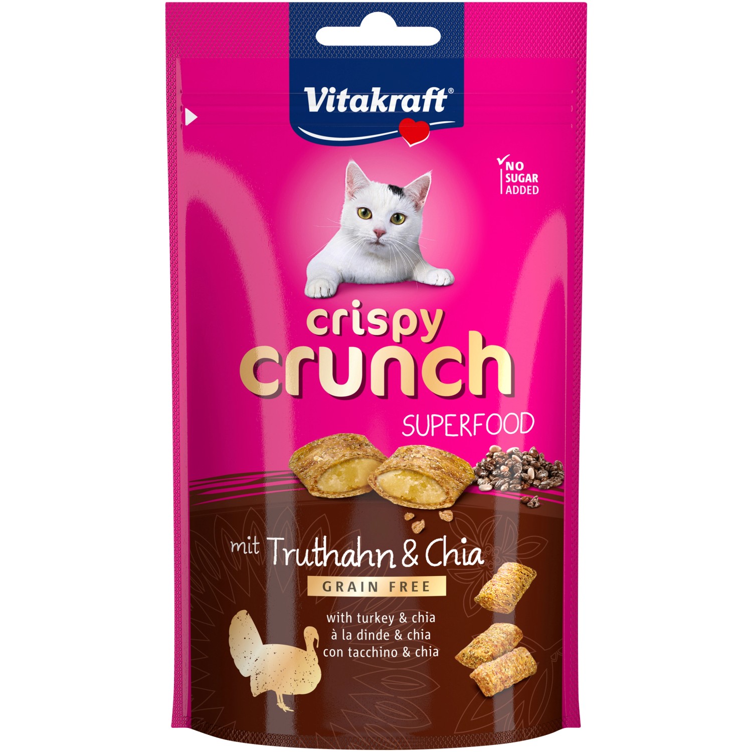 Vitakraft Crispy Crunch Truthahn mit Chia für Katzen 60 g