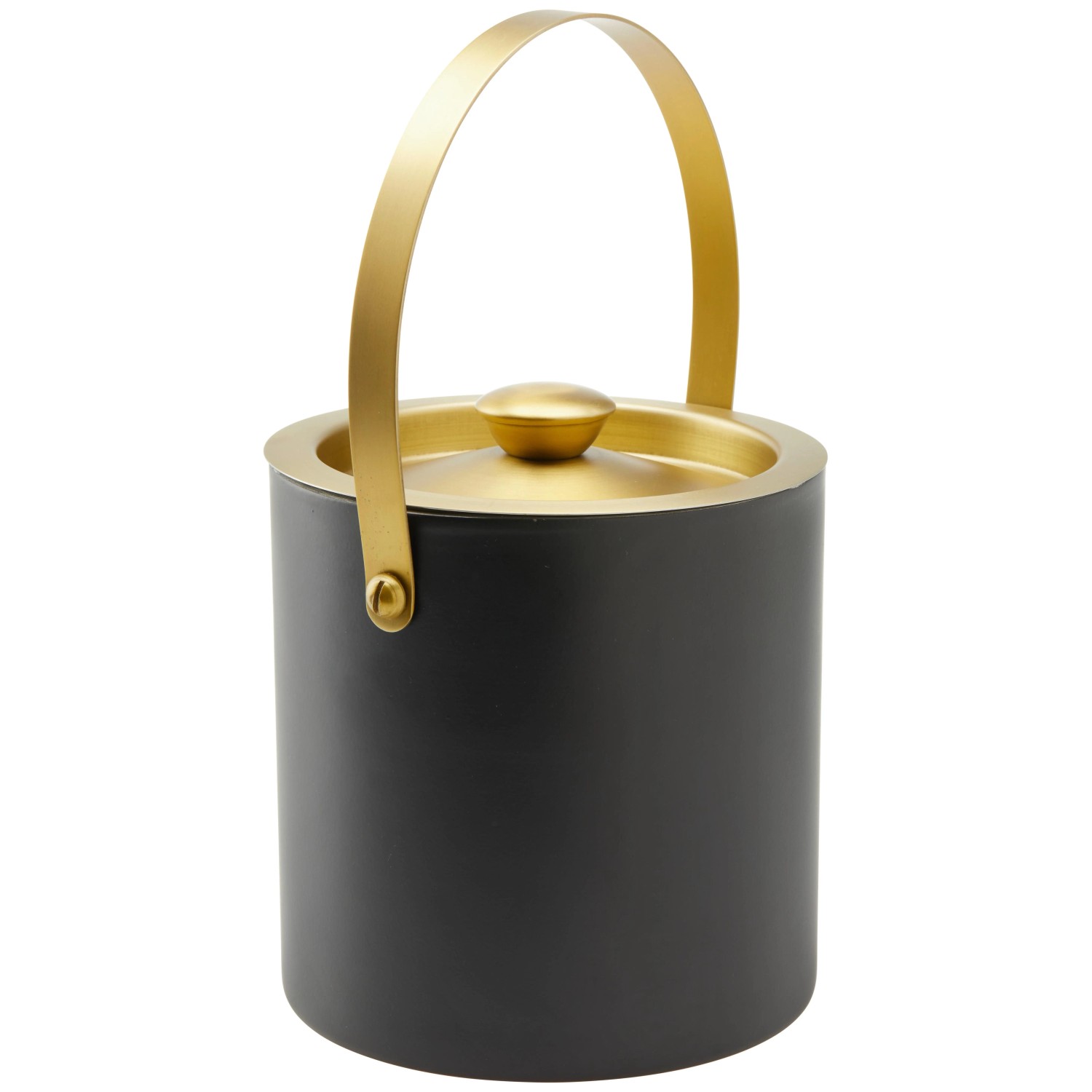 Mömax Eiseimer Glamour in Schwarz/Goldfarben ca.1,5l